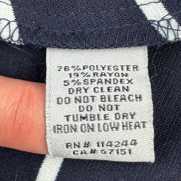 Eliza J Navy/White Stripe Stretchy Sleeveless A-line Flowy Dress Size 2 - Picture 10 of 14